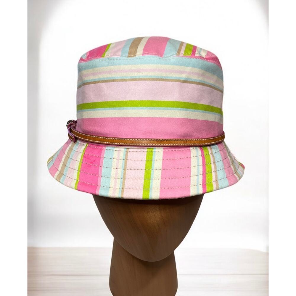 Y2K Coach Soho Stripe Crusher Hat Size M/L